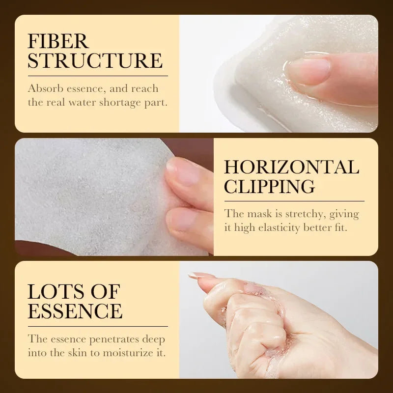 10-Pack 24K Gold Hyaluronic Acid Face Masks – Korean Skincare