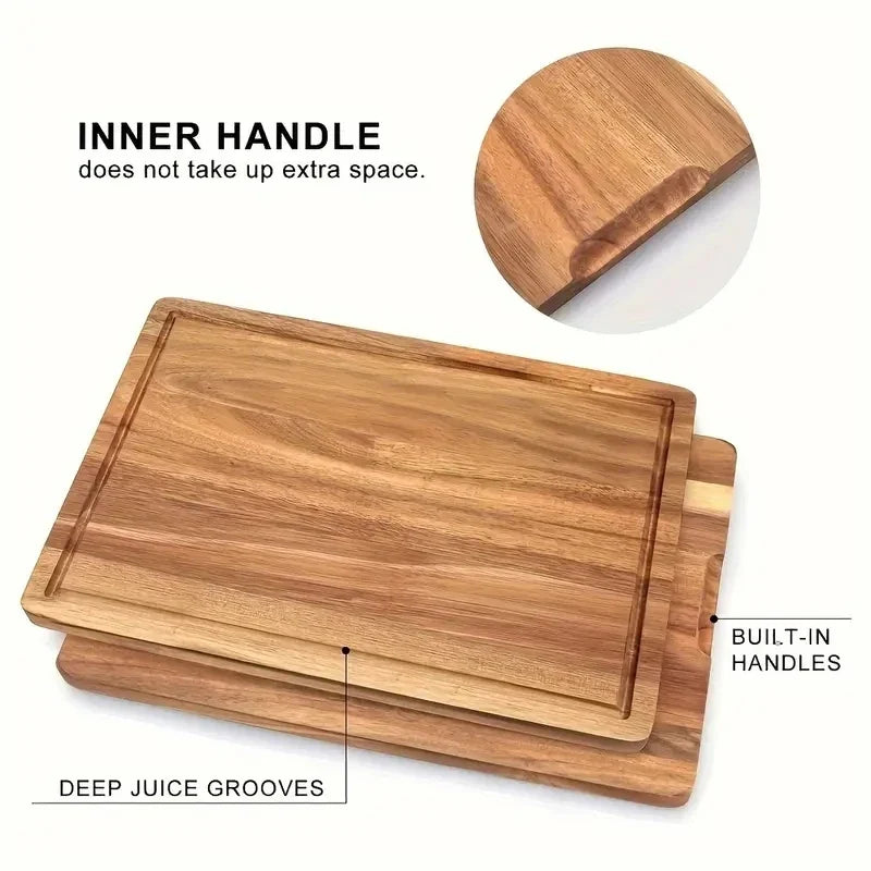 Beech & Walnut Wooden Cutting Board – Butcher Block Kitchen