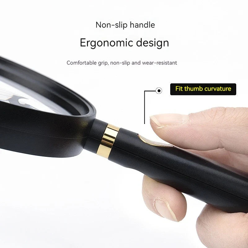Handheld Magnifying Glass – HD Optical Glass Lens | Reading