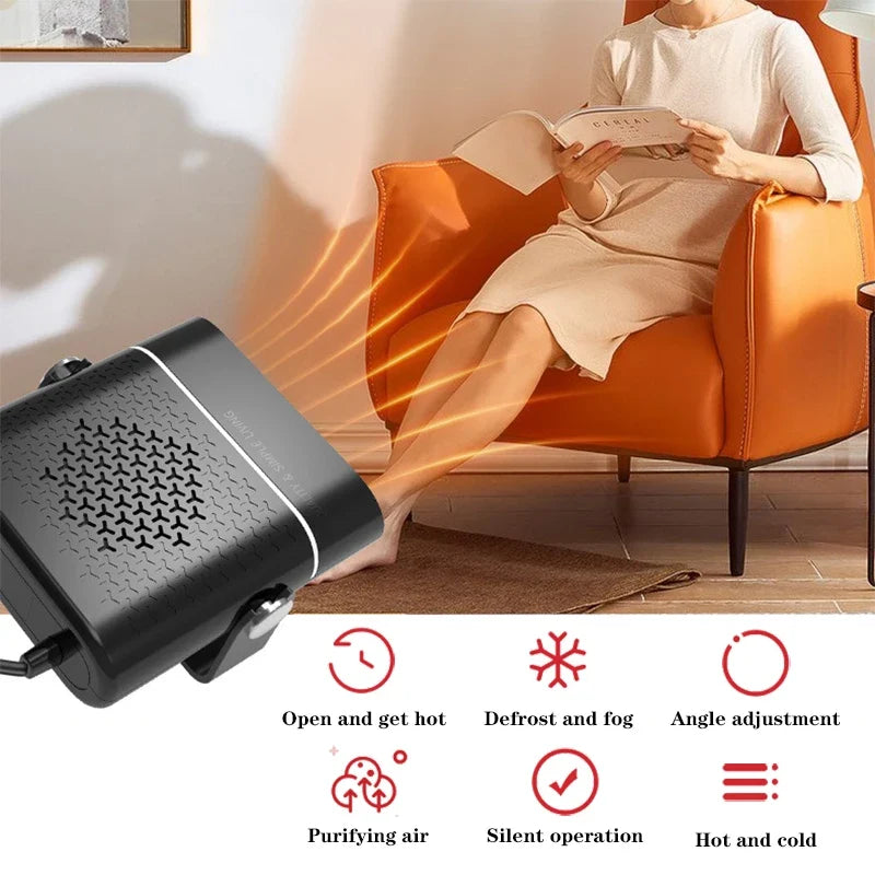 12V/24V Car Heater 150W Electric Defogger Fan for Trucks & SUVs