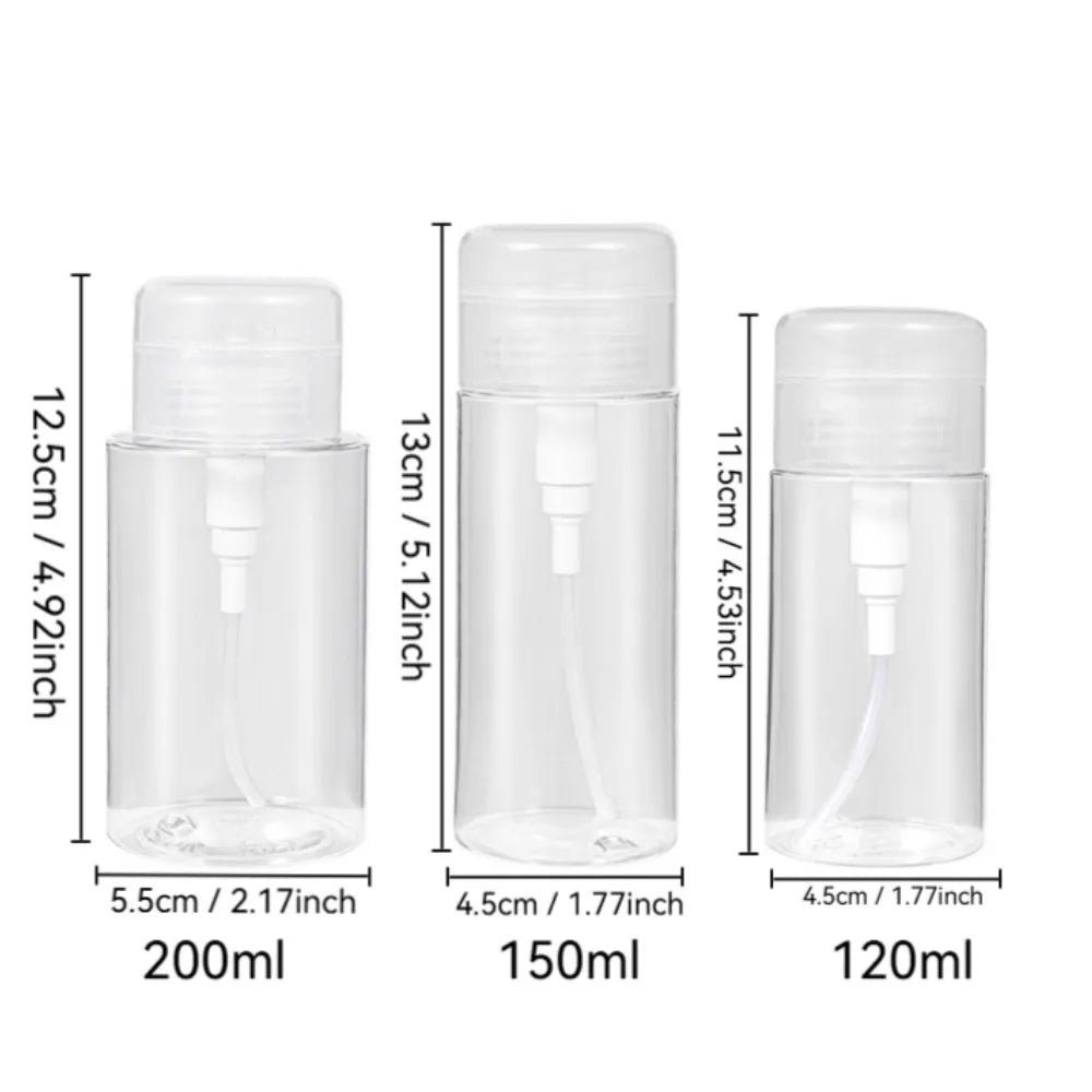 Empty Push Pump Dispenser Bottles – Toner, Nail Polish Remover