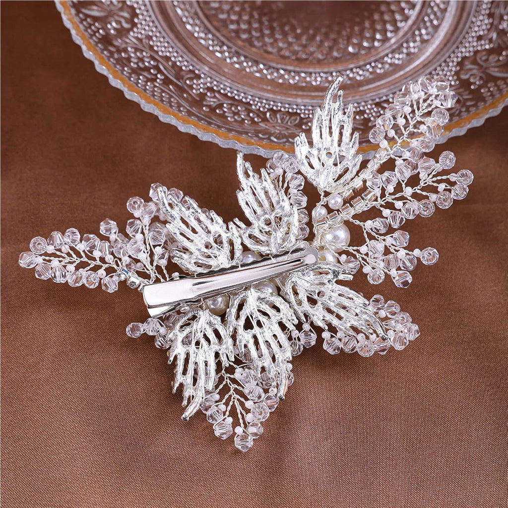 Clear Beads Rhinestone Hair Clip – Handmade Barrette for Women