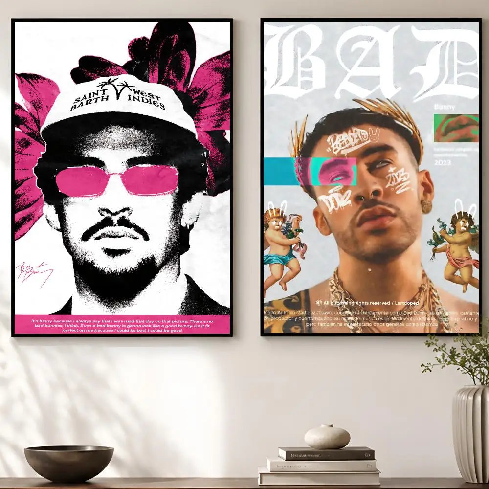 Bad Bunny Album Poster – Waterproof Self-Adhesive Wall Art
