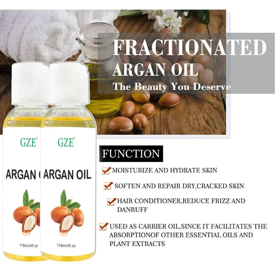 GZE Organic Moroccan Argan Oil | Cold Pressed Virgin Moisturizer