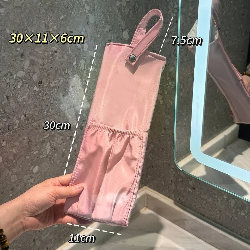 Portable Curling Iron Storage Bag Hair Dryer Travel Reusable Zippered