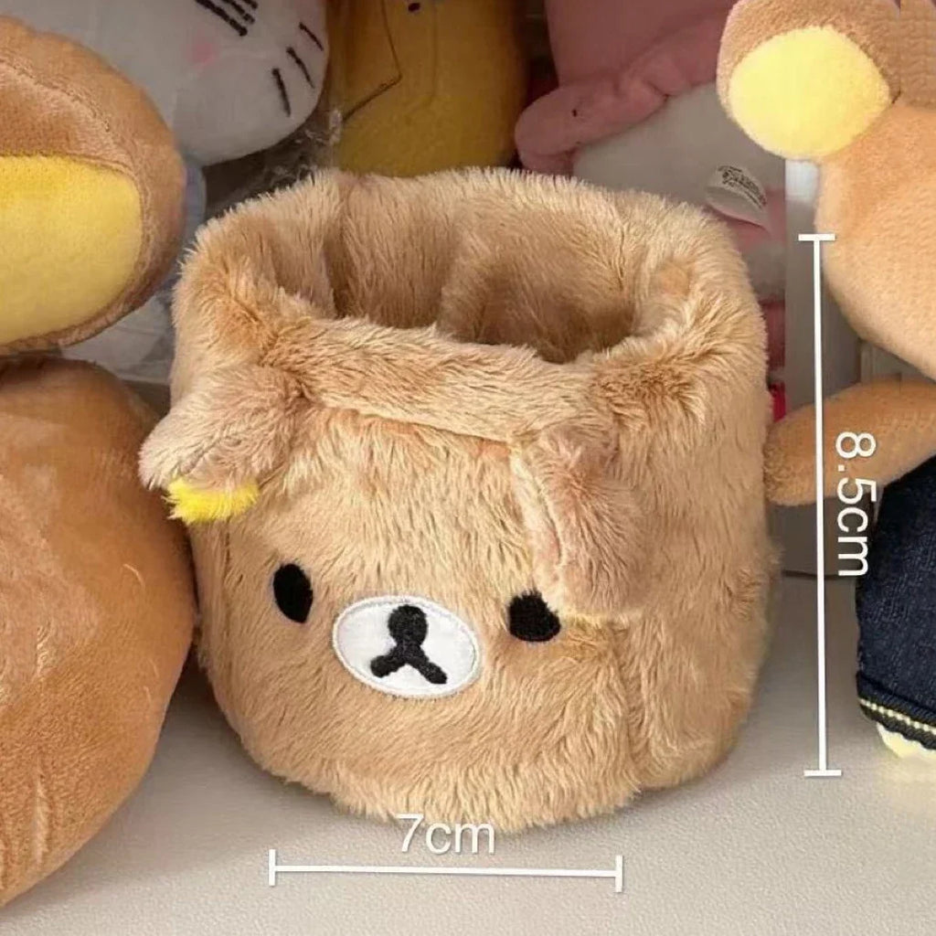 Plushes Pencil Holder Cosmetics Pen Container Kawaii Desk Accessories