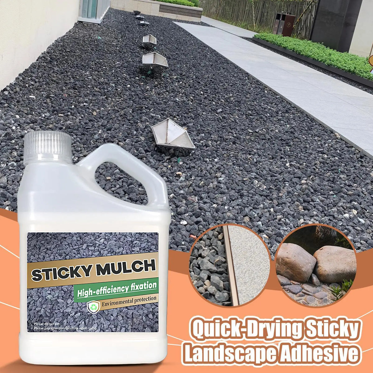 Stone Glue – Clear Waterproof Landscape Adhesive for Rocks & Gravel