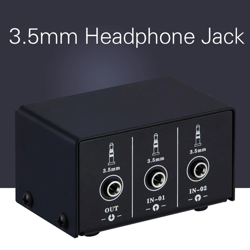 LYNEPAUAIO Audio Switcher 2 in1 Out 1 in2 B Switch Stereo Splitter