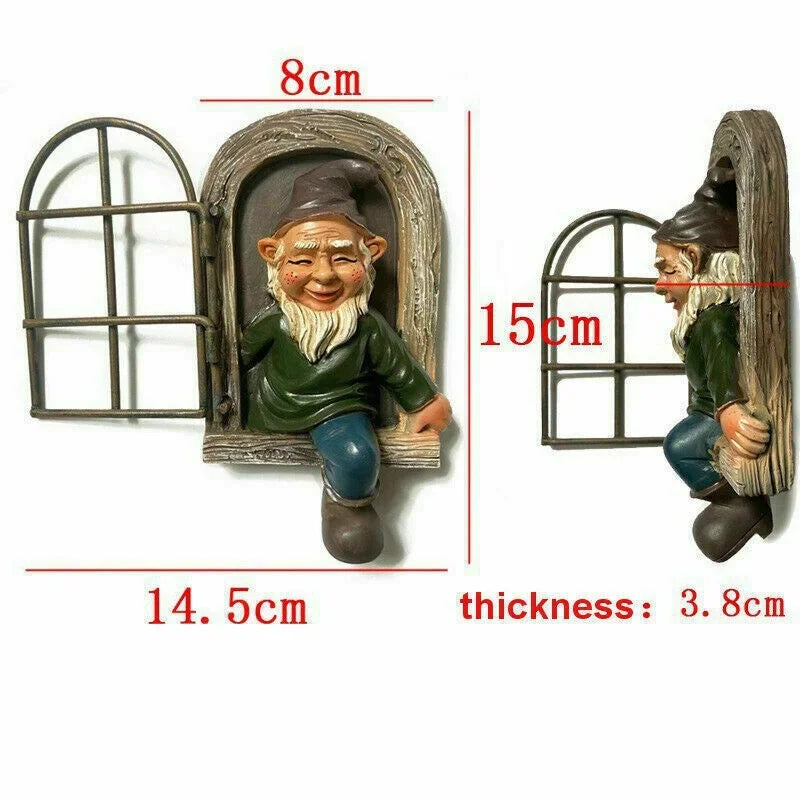 Tree Hugger Gnome Garden Statue – Naughty Elf Yard Decor