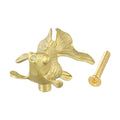 Gold Goldfish Solid Brass Cabinet Drawer Knob | Decorative Pull