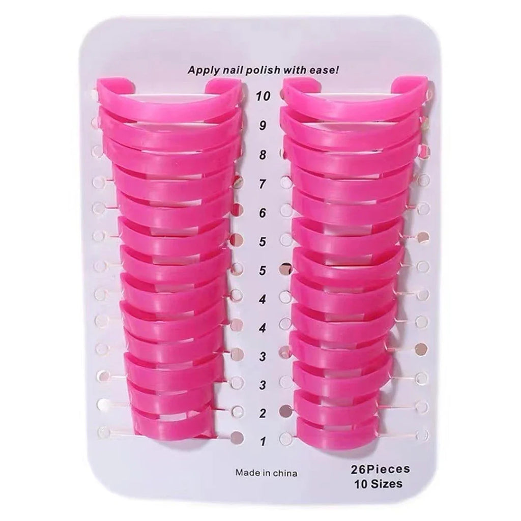 26-Piece Nail Polish Protector Set – Spill-Proof Manicure Stencils