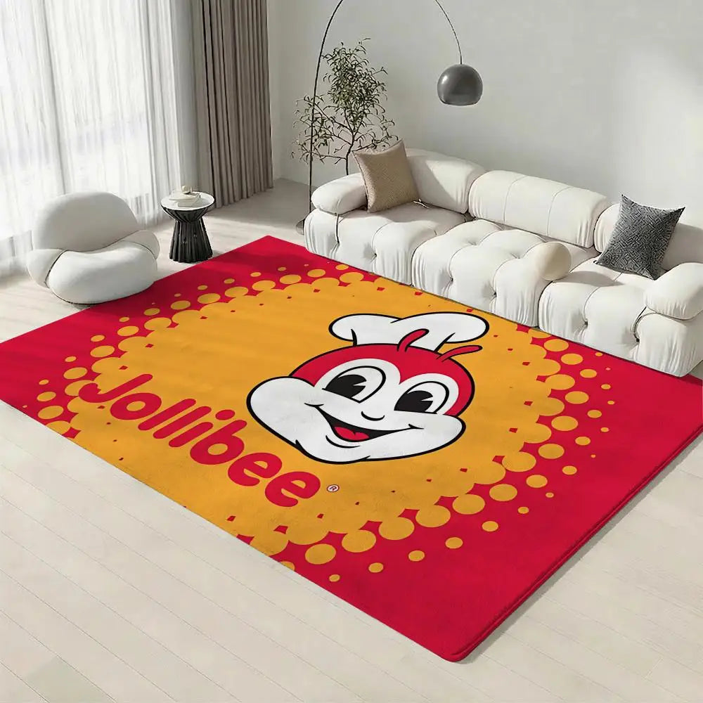 Fast Food Flannel Floor Mat – Non-Slip Soft Indoor Rug