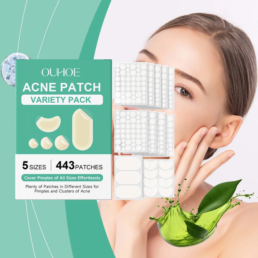 Ouhoe 443-Pc Invisible Acne Pimple Patches – Waterproof Blemish