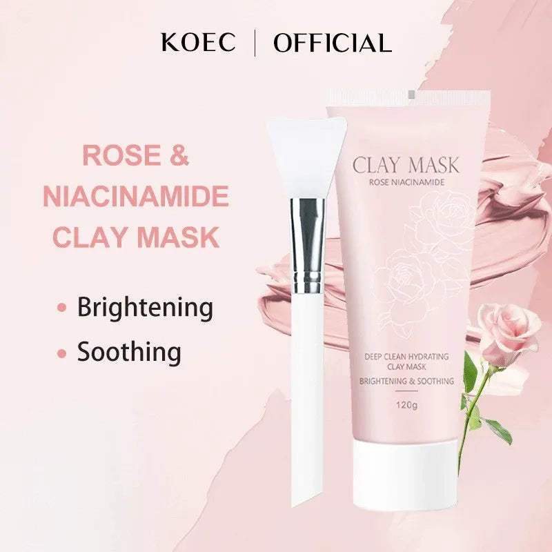 Turmeric VC Niacamide Clay Cleansing Mud Mask Brush Brightening