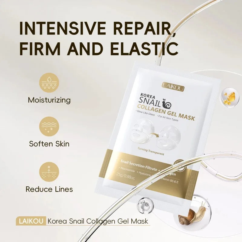 LAIKOU Korea Snail Collagen Essence Mask Hydrating Sheet Anti-wrinkle