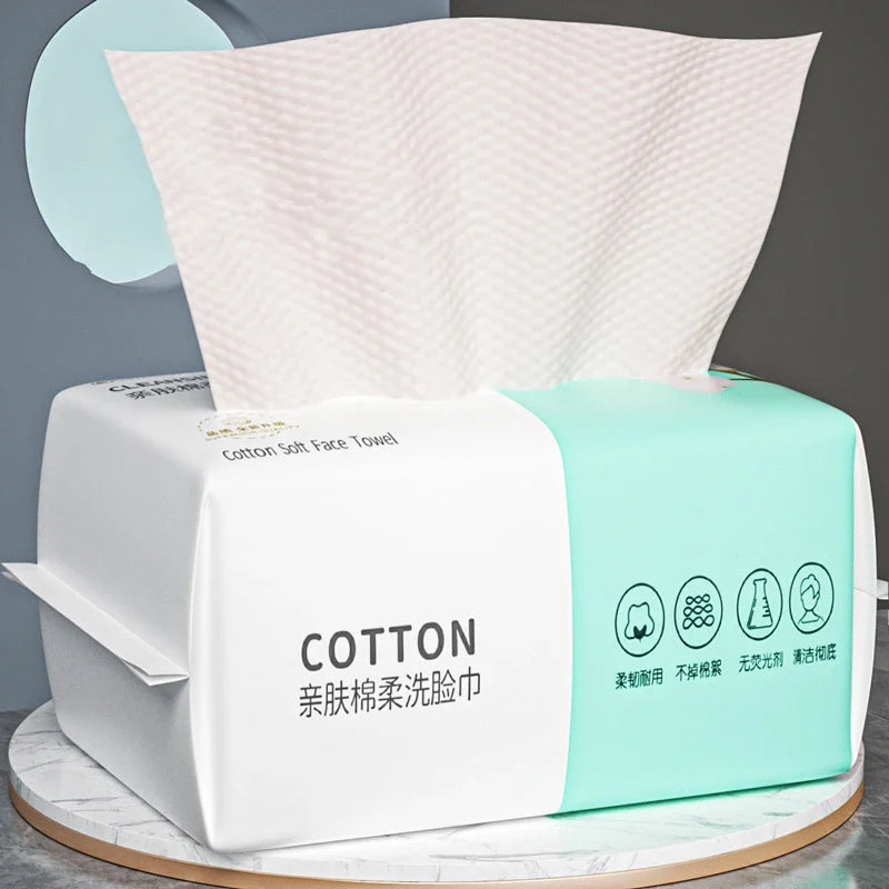 100 Pumps Thickened Disposable Face Towel 100Cotton Soft Fabric