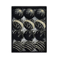 12-Piece Flocked Velvet Christmas Ball Ornaments | 8cm Set