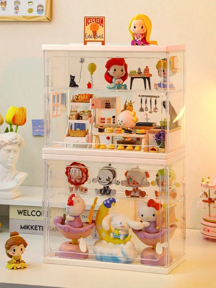 Large Collectible Figure Display Case – Dust-Proof Organizer Box