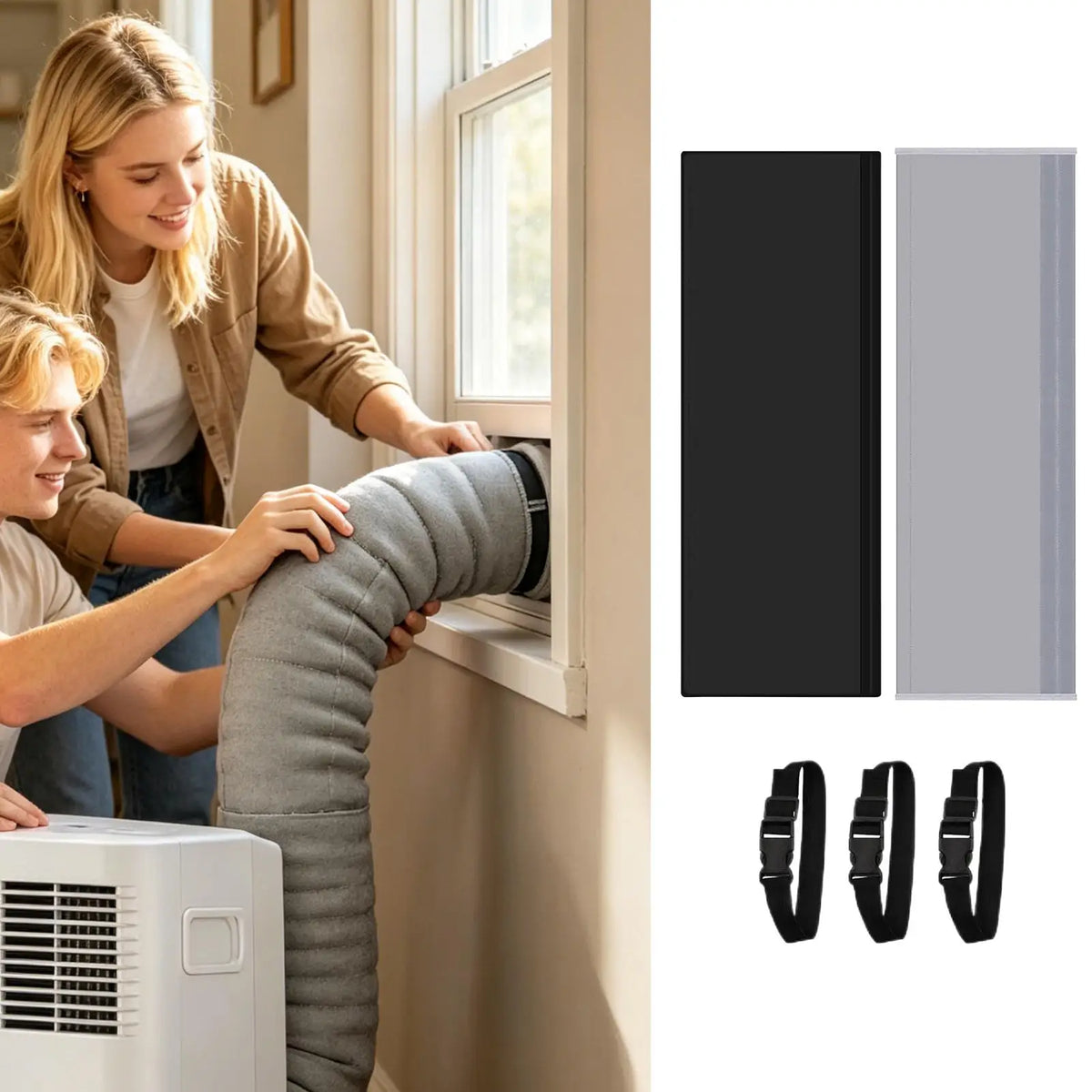Portable AC Exhaust Hose Cover – Insulated Dustproof Sleeve