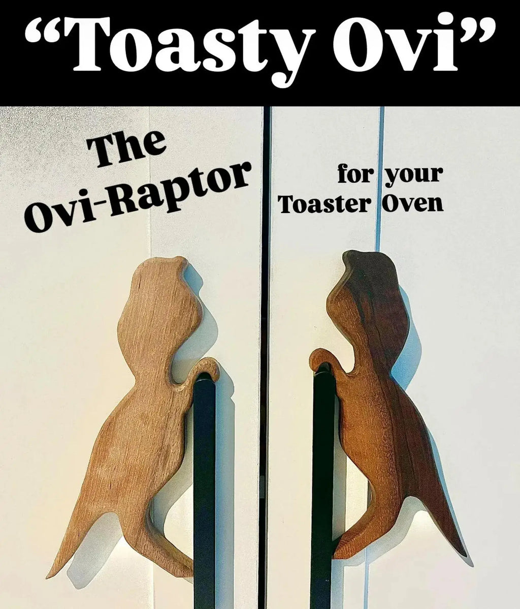 Wooden Toaster Oven Rack Holder Push-Pull Magnet | Pine Wood