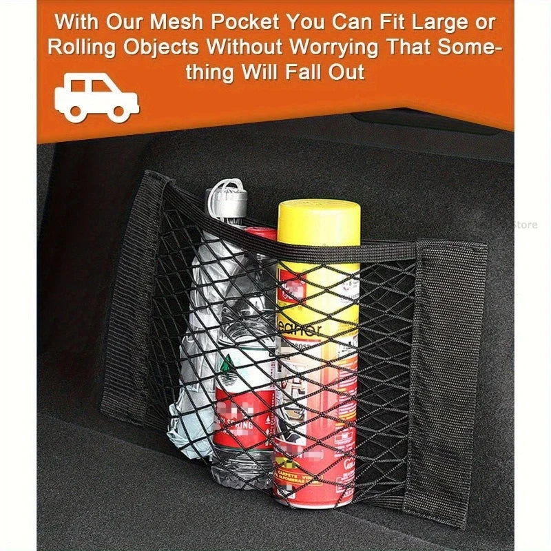 Car Trunk Net Mesh Organizer – Universal Elastic Storage Bag