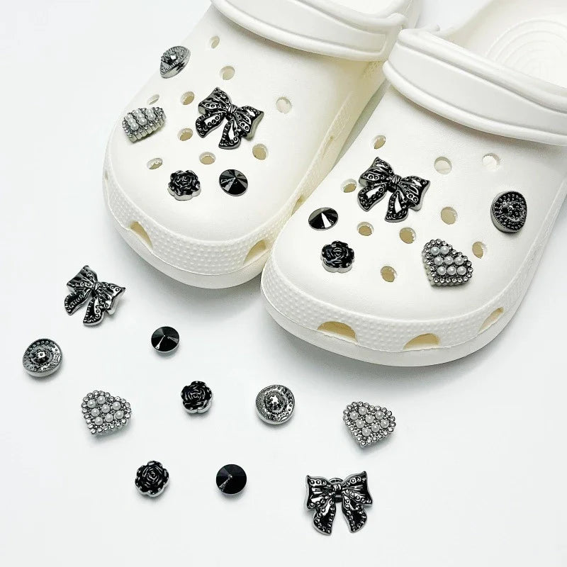 Fashionable Shoe Accessory Made Metal Chain Clasp Removable Suitable
