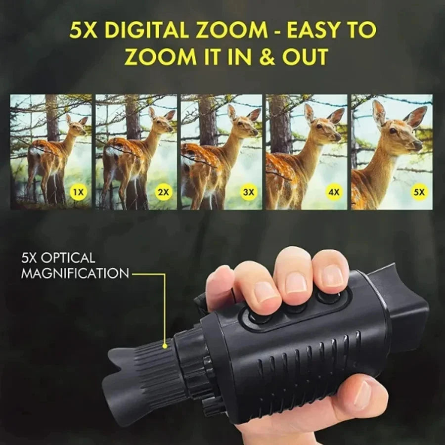 Monocle Niaht Vision Infrared Optical Monocular Digital Zoom 5X Photo