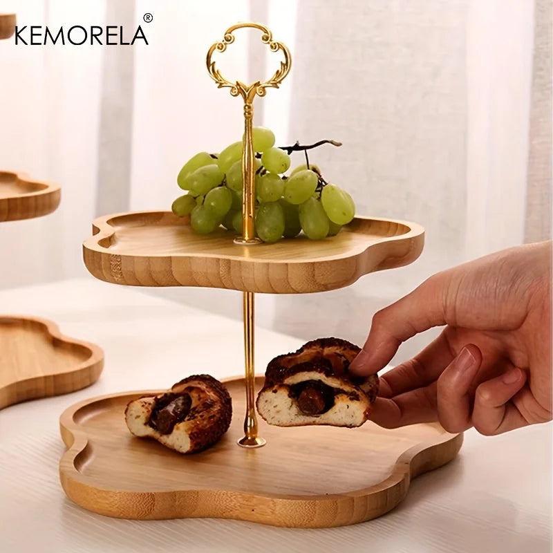 Wooden 2/3-Tier Dessert Stand – Cake, Cookie & Candy Tray