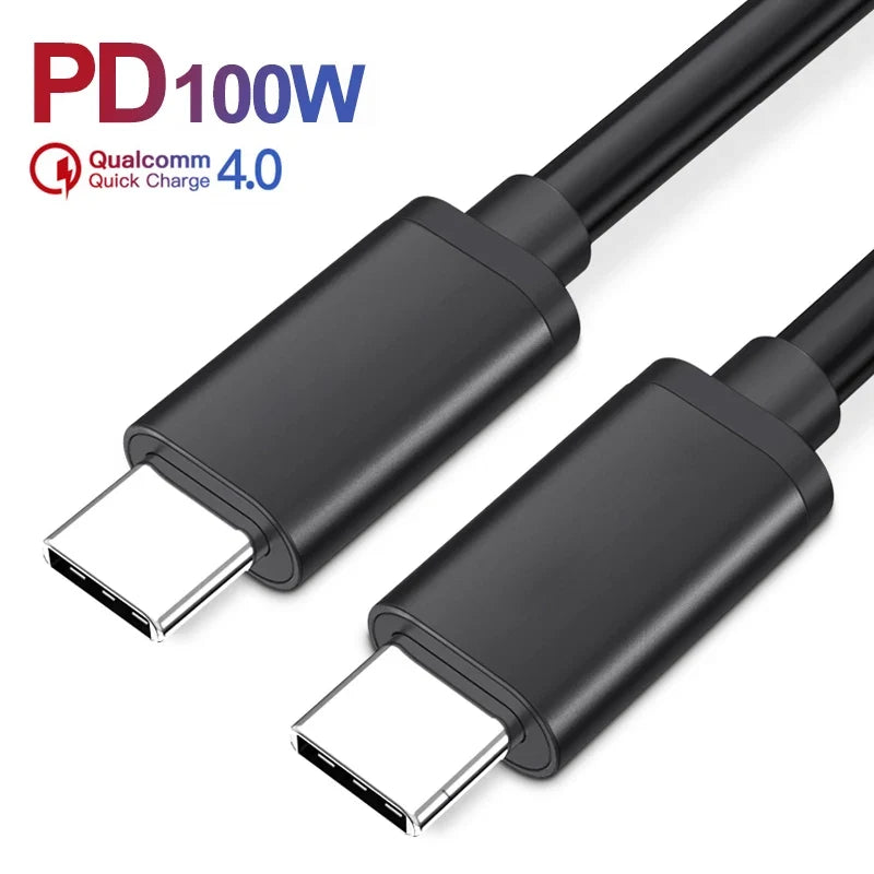 100W USB-C to USB-C Fast Charging Cable 5A PD Quick Charge