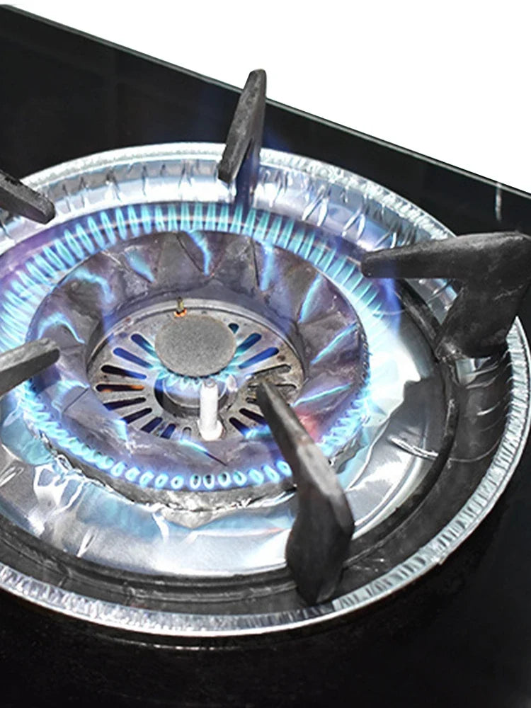 10-Pack Aluminum Foil Stove Burner Covers – Reusable Protector