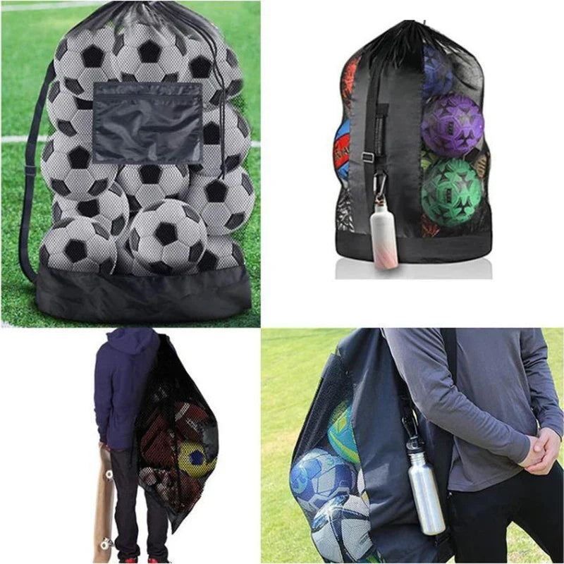 Extra Large Mesh Ball Bag – Drawstring Sports Storage Net