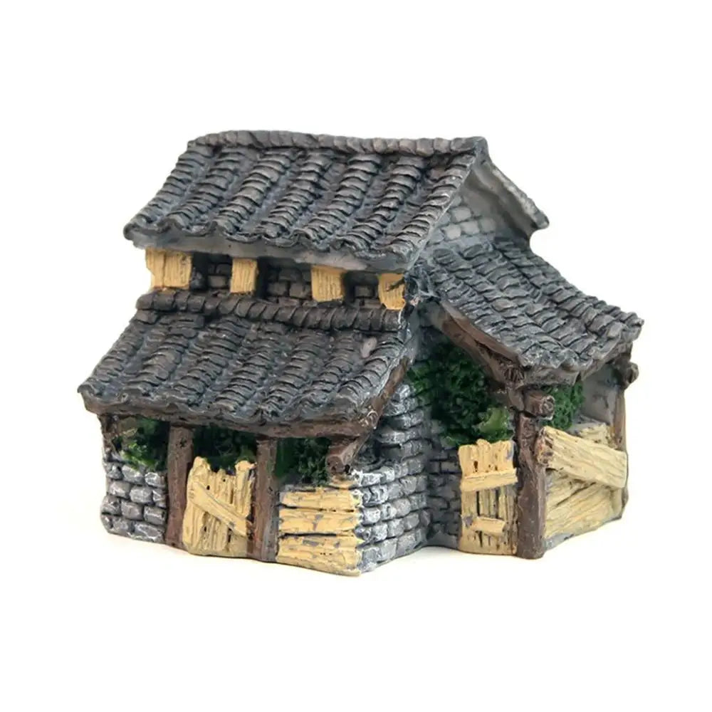 Resin Miniature Figurine House Model | Bonsai & Home Decor