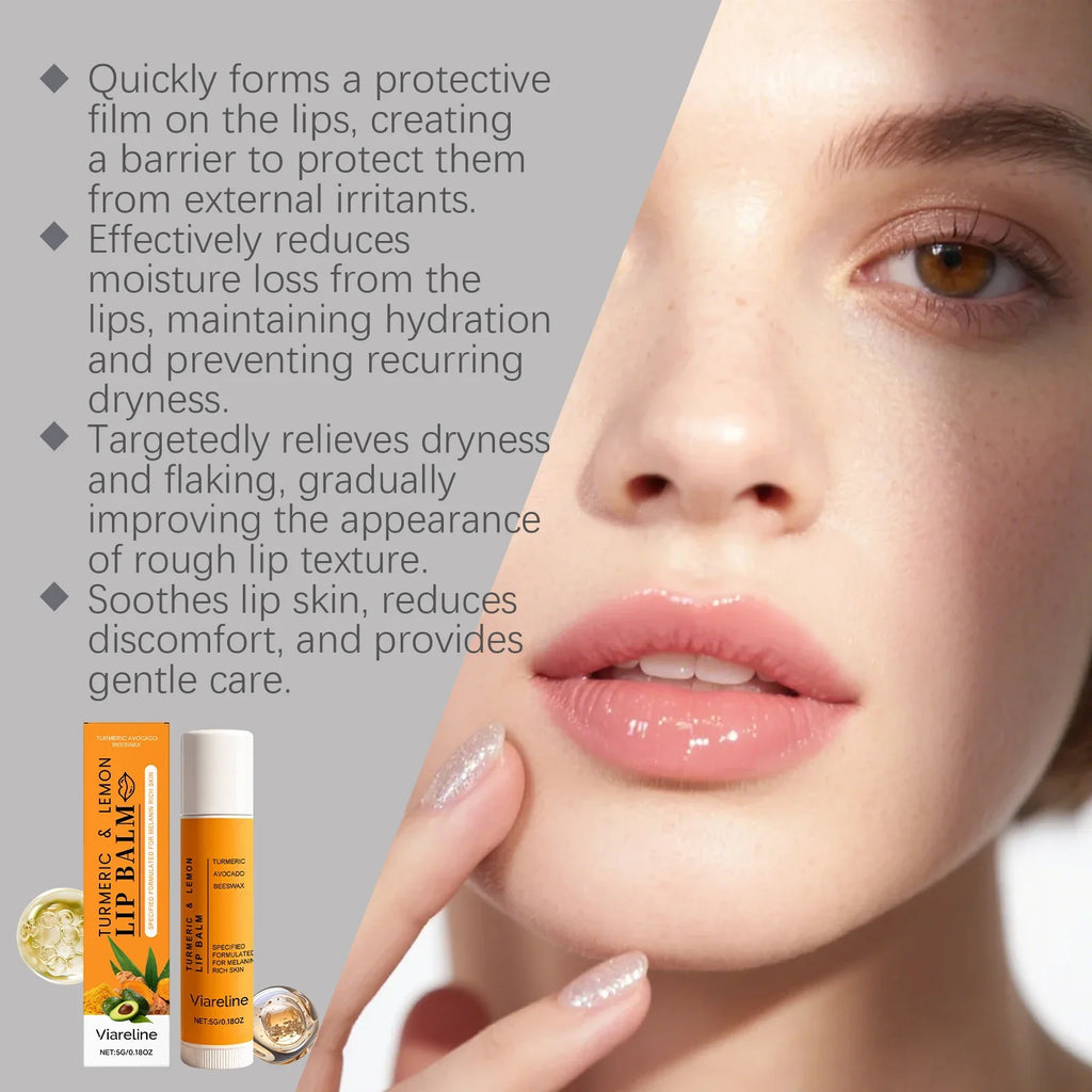 Viareline Turmeric Lemon Lip Balm – Hydrating & Brightening 5g