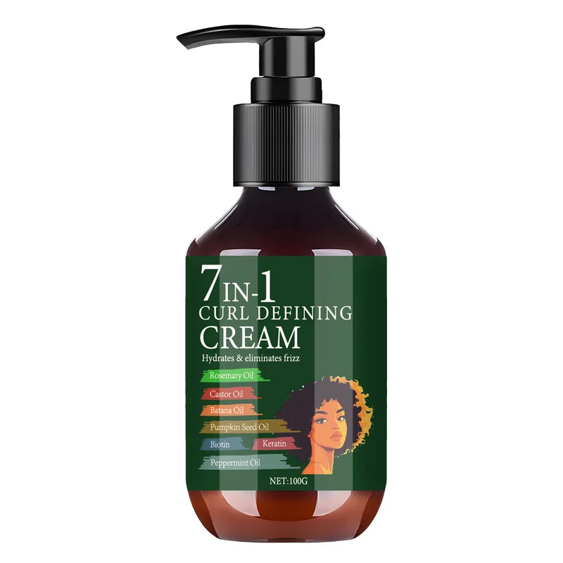 7-in-1 Curl Defining Cream – Rosemary & Castor Oil | 100g