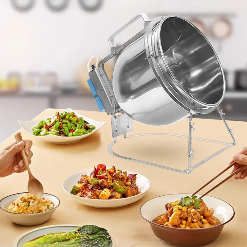 LZHZXY 7L Automatic Stir Fry Cooking Machine | Stainless Steel