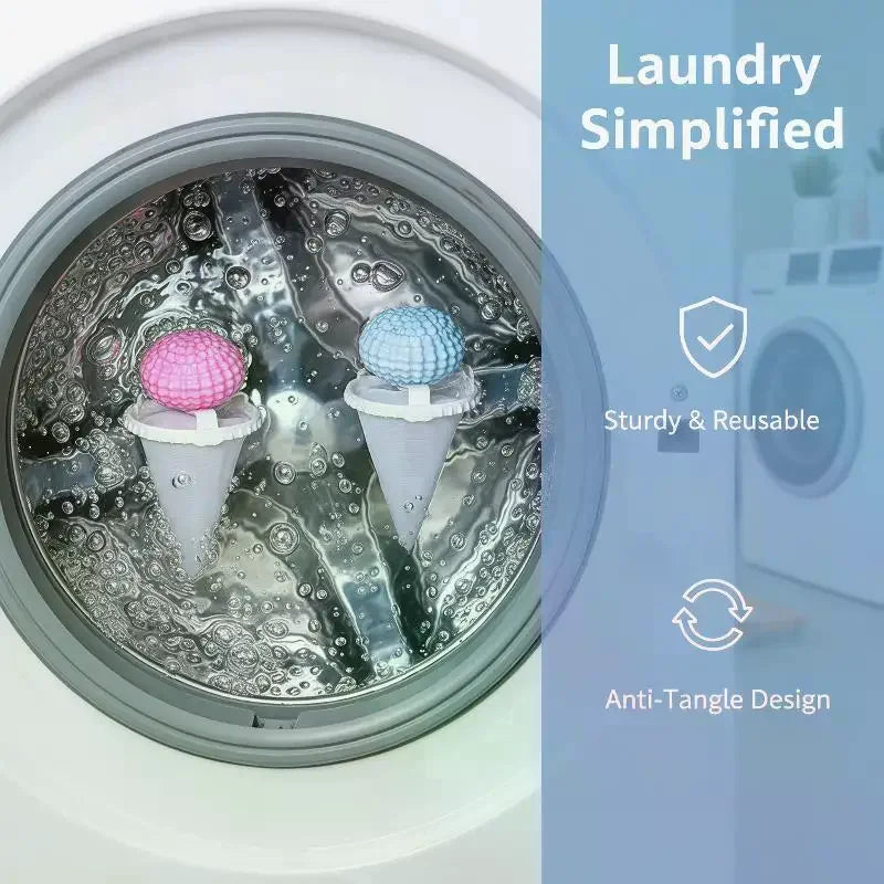 Reusable Washing Machine Lint Catcher & Hair Filter Balls