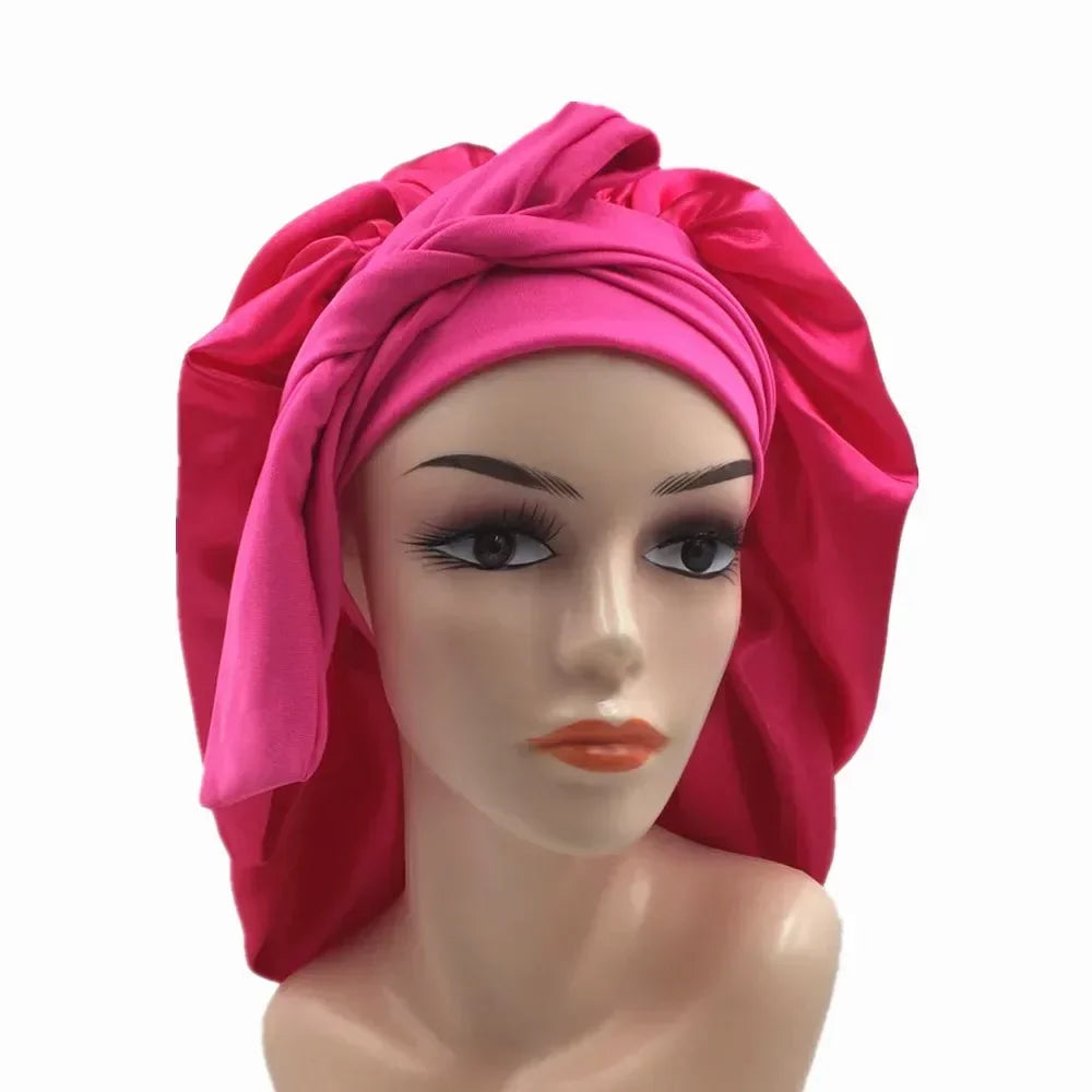 Extra Large Satin Lined Sleep Bonnet | Women's Night Cap