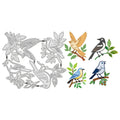 Bird & Tree Branch Cutting Dies – 3D Embossing Stencils 5-Pc Set