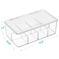 8-Compartment Acrylic Tea Box Organizer with Lid | Tea Storage