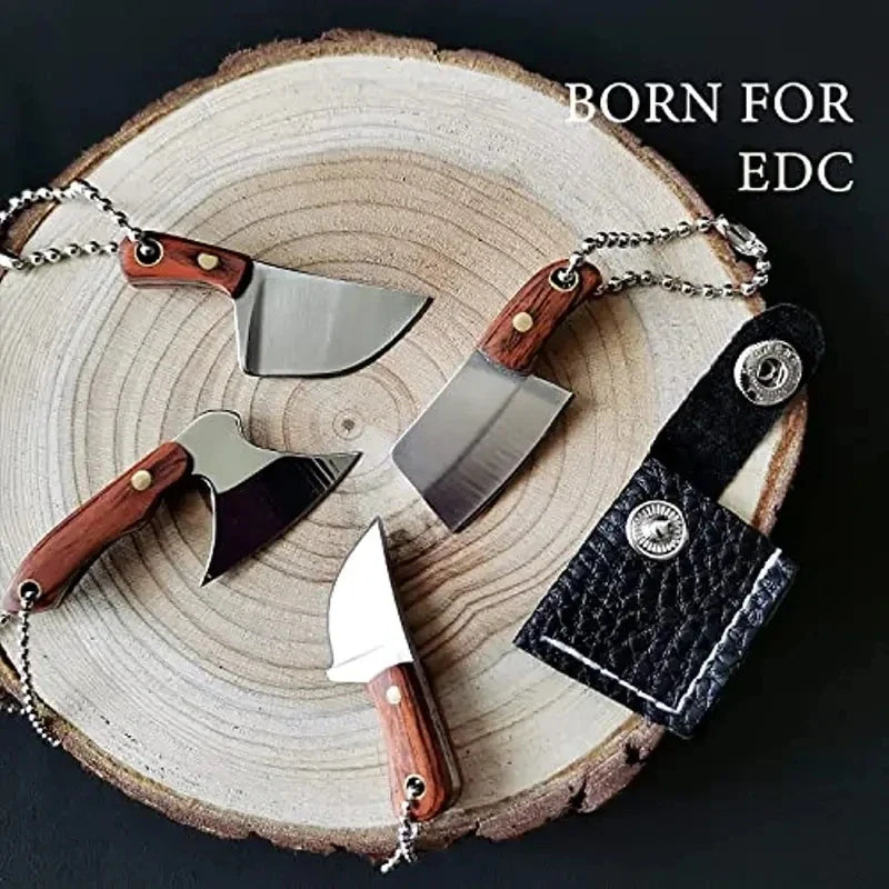 4-Piece Mini Stainless Steel Keychain Knife Set | Pocket Utility