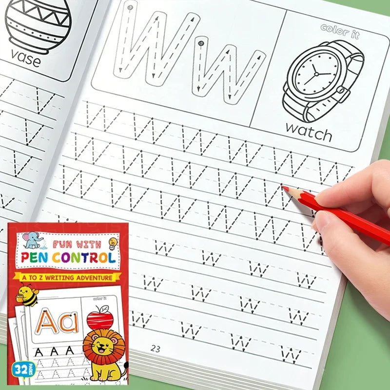 Children's Alphabet Practice Book A-z Writing Toddlers Preschoolers