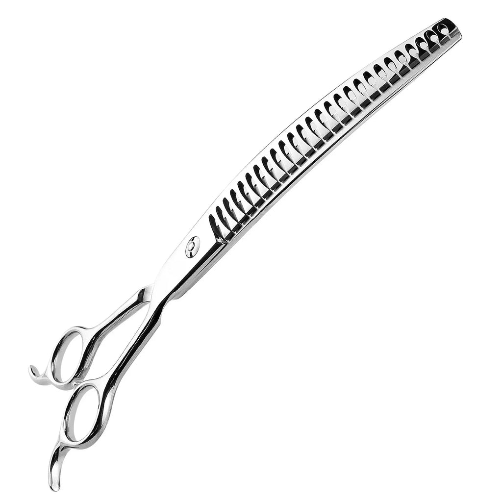 8" Professional Dog Grooming Curved Thinning Scissors