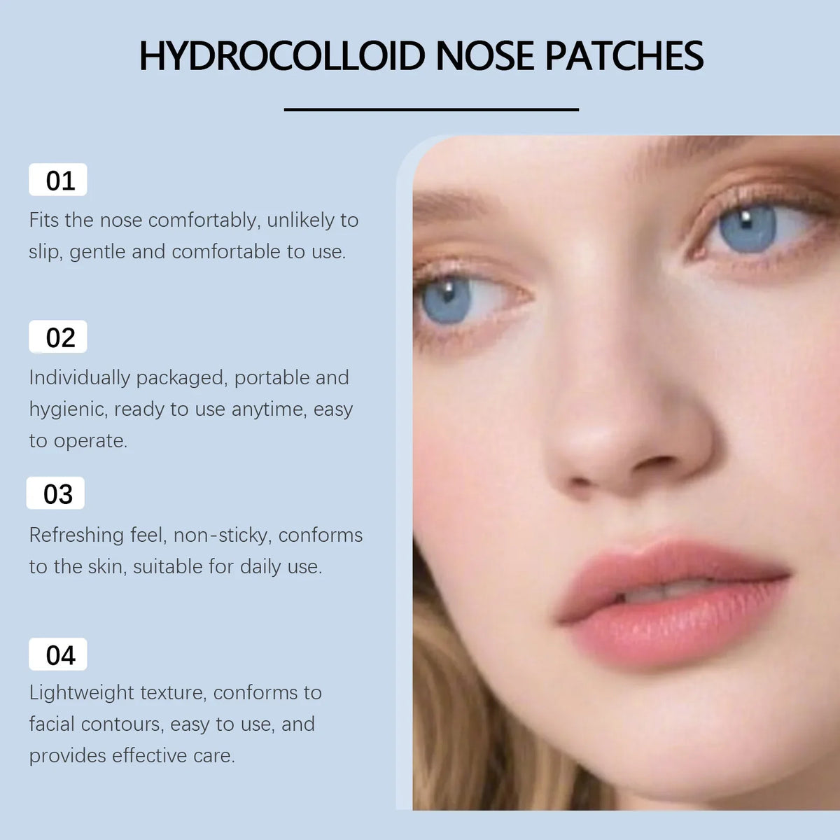 Nicotinamide & Hyaluronic Acid Nose Pore Cleansing Patches 8pk