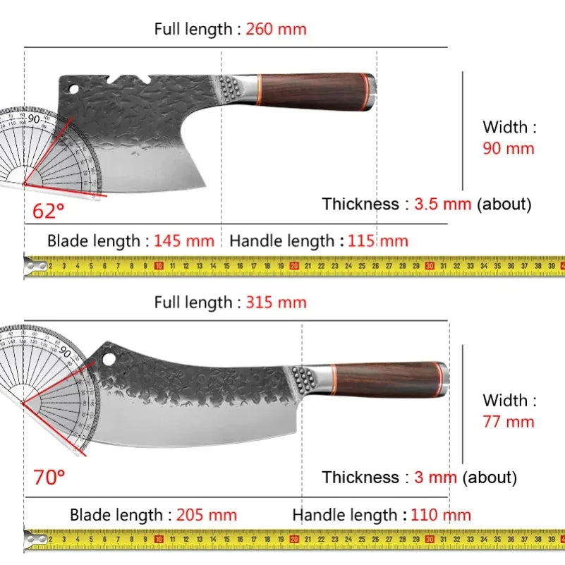 InLeung Hand Forged Meat Cleaver – Heavy Butcher Knife