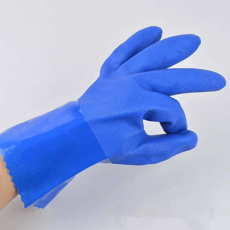 PVC Industrial Rubber Gloves – Anti-Slip, Waterproof & Chemical Resistant