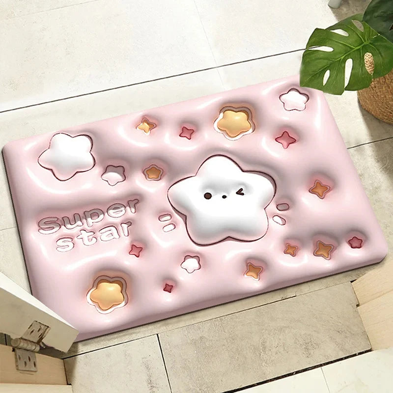 3D Visual Non-Slip Bath Mat – Kawaii Bathroom Rug | Home Décor