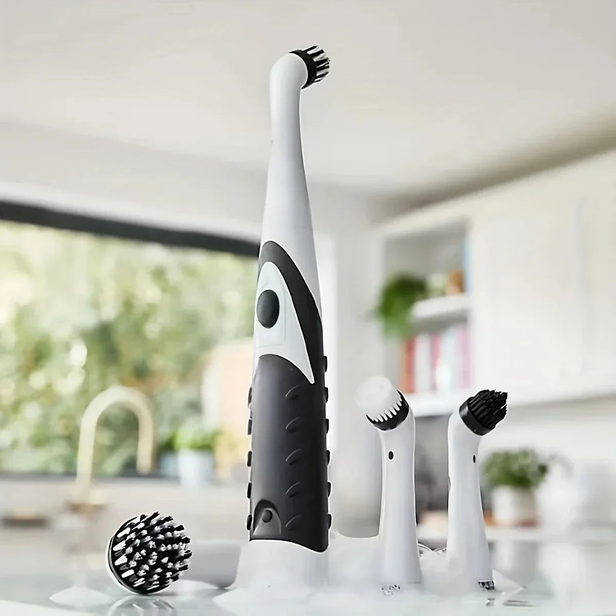 HOMEFISH Electric Cleaning Brush Set with 4 Brush Heads