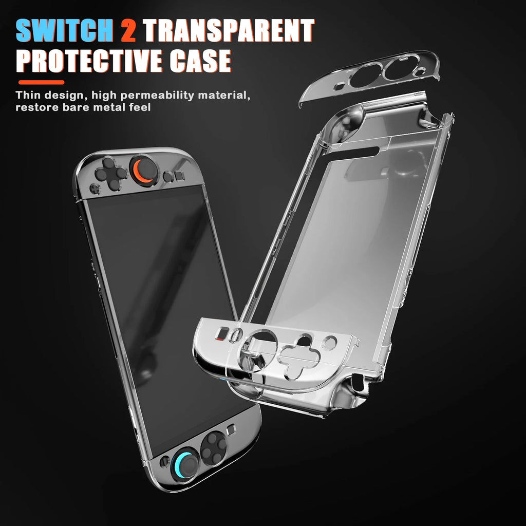 Crystal Clear Hard Case for Nintendo Switch 2 | PC Shell