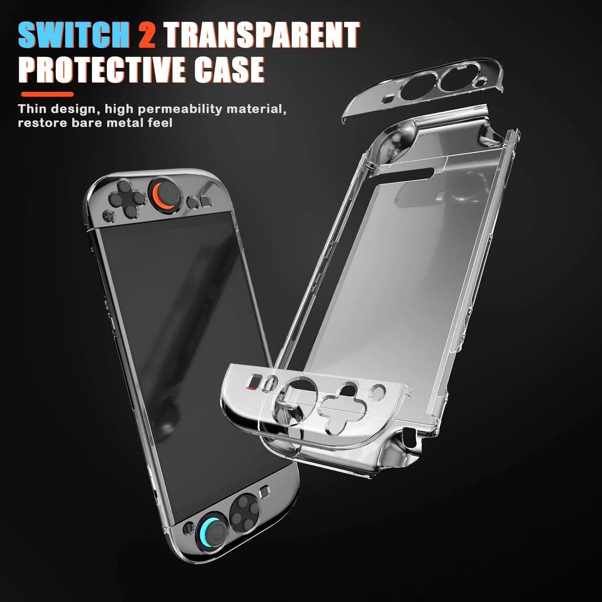 Crystal Clear Hard Case for Nintendo Switch 2 | PC Shell
