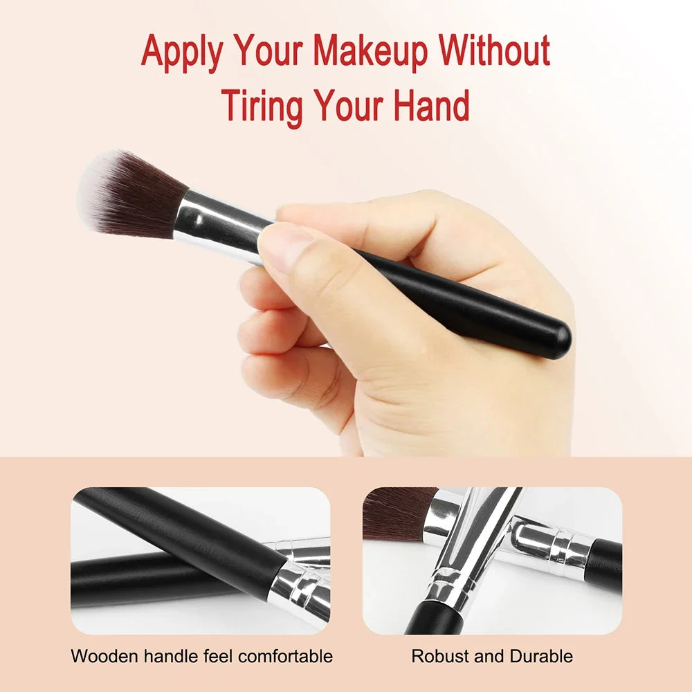 Soft Fluffy Makeup Brush & Sponge Set – Blush, Eye & Foundation